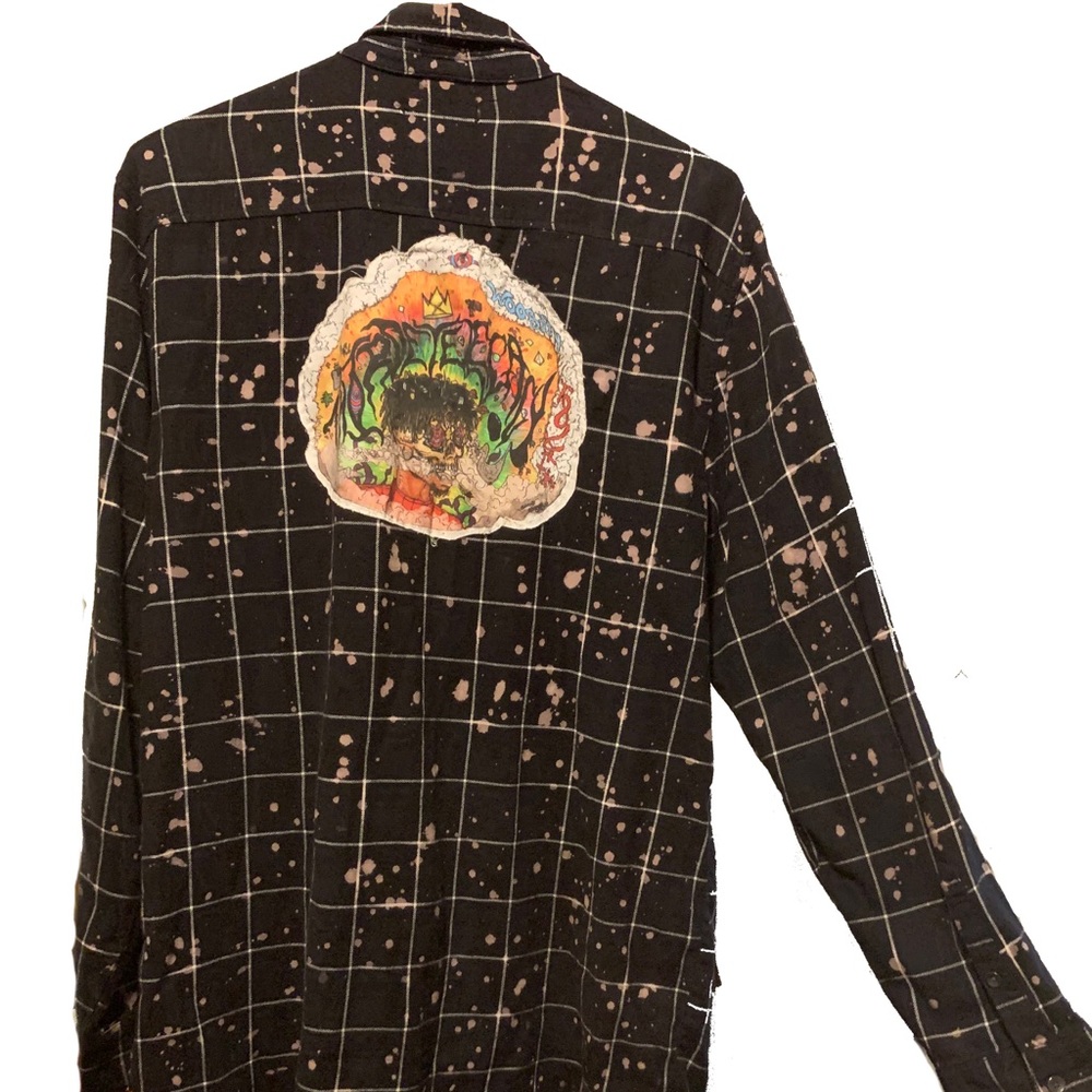 “Trippy’s A Life” Bleached Flannel one of one.